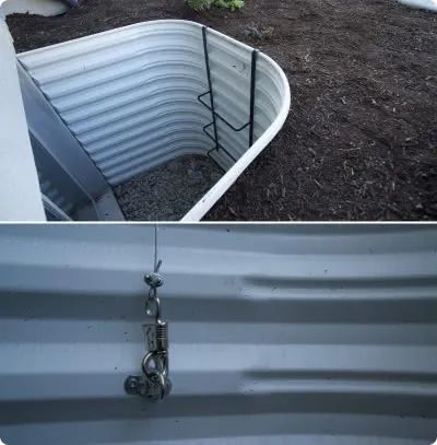 Window well ladder and window well lock